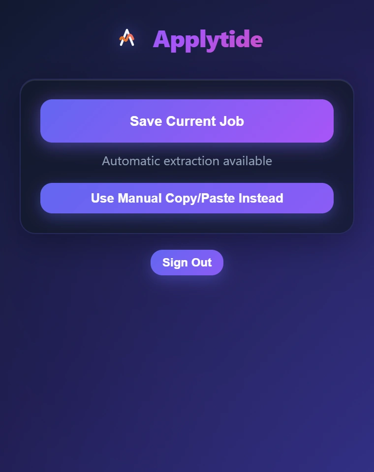 Applytide: Capture without leaving the posting