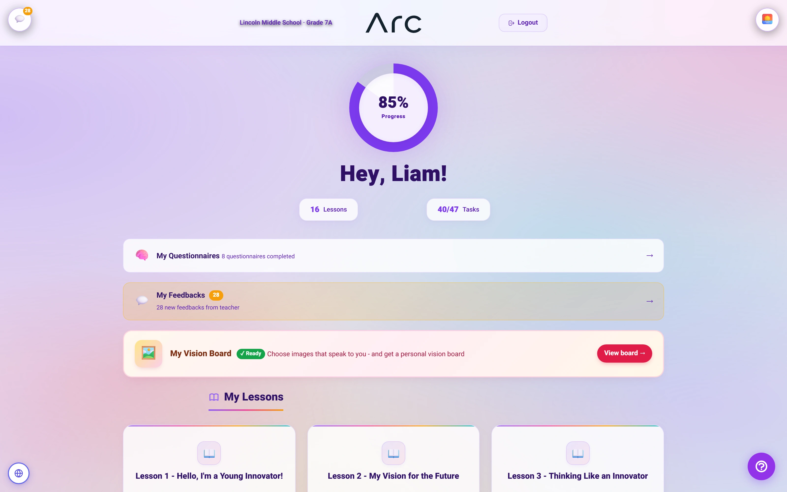 Arc: A lighter way into the lesson
