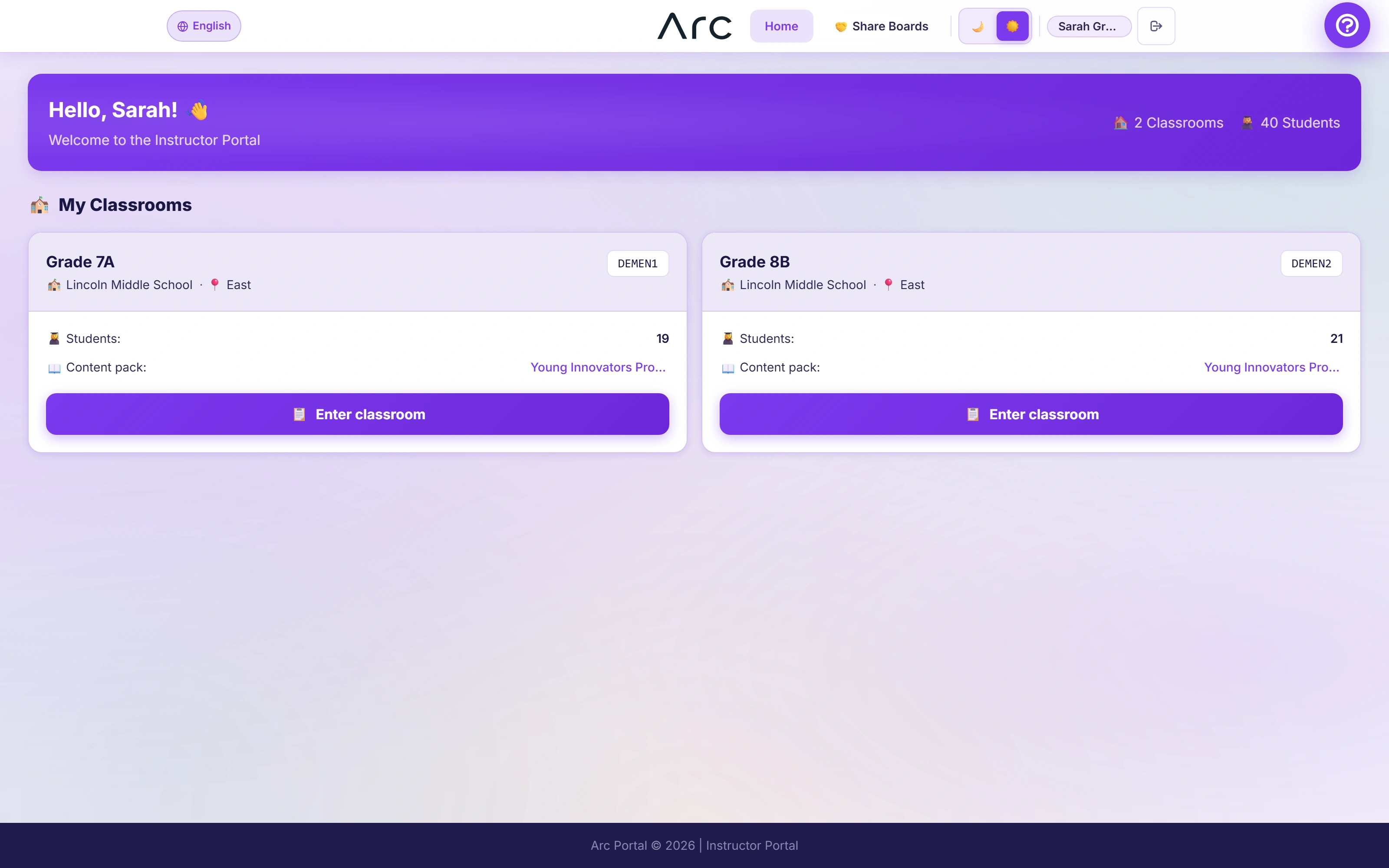 Arc: A teacher’s starting point