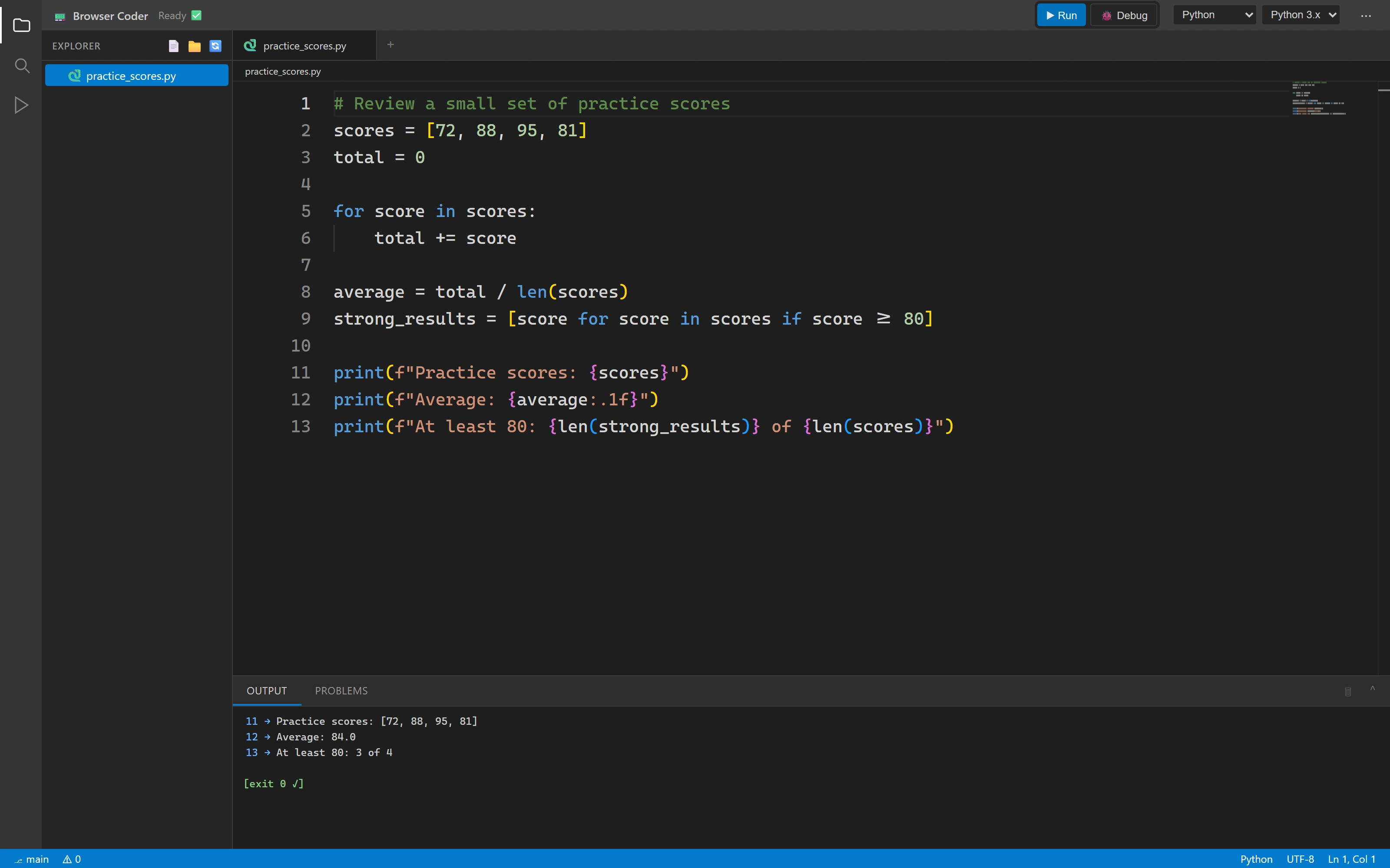Browser Coder: From code to a result