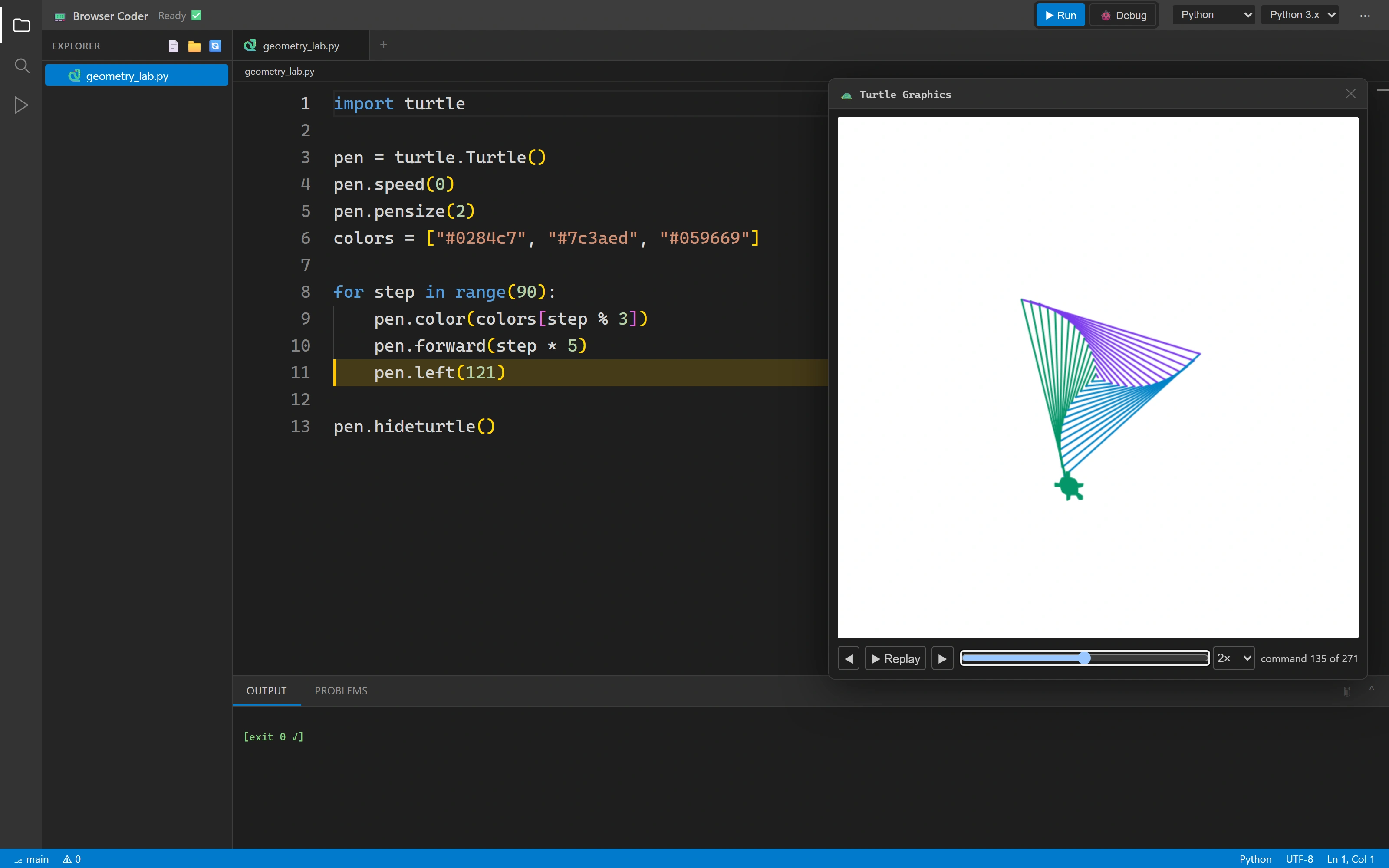 Browser Coder: Follow the drawing back to its source